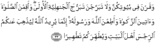 alahzab 33 ahlul bayt